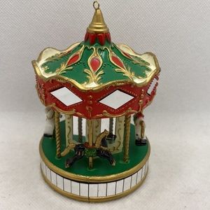 Vintage Noma Ornamotion Carousel Rotating Christmas Tree Ornament Missing Motor